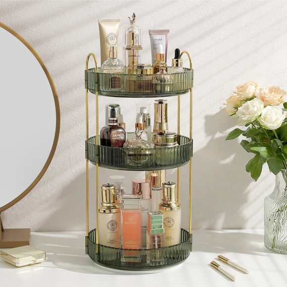 Rotating Makeup Organizer For Vanity, Perfume Skin Care Organizers Large,🐰 - Picture 1 of 6